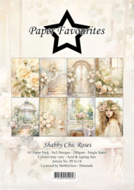 Paper Favourites A5 Shabby Chic Roses PFA118