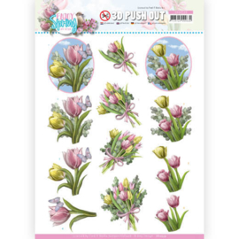 3D Push Out - Amy Design - Enjoy Spring - Bouquets of Tulips  SB10539