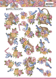 3D Cutting Sheet - Yvonne Creations - Birdhouse with Birds CD11823