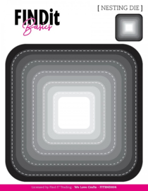 Find It Basics - Nesting Dies - Curved Squares FITBND004