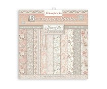 Stamperia Backgrounds Selection You and Me 8x8 Inch Paper Pack (SBBS62)