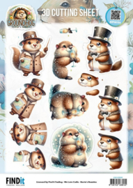 3D Cutting Sheet - Berries Beauties - Groundhog - Little Gentlemen CD12539