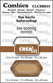 Combies Beterschap no. 01, Stempels: 2 teksten + 1 tag/label & Stansen: 3 tags/labels. CLCBBE01