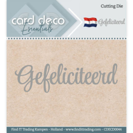 Card Deco Essentials - Cutting Dies - Gefeliciteerd  CDECD0044