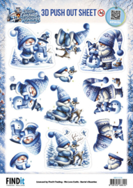 3D Pushout Sheet - Berries Beauties - Winter Gnome Wonders - Frosty Friends SB11176