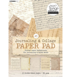Jenine's Mindful Art Paper Pad – Vintage Backgrounds Essentials nr. 513