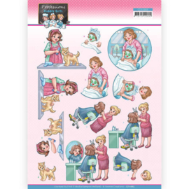 3D Cutting Sheet - Yvonne Creations - Bubbly Girls Professions - Beautician  CD11665