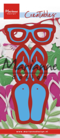 Creatables stencil Flip flops & sunglasses 0477