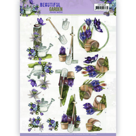 3D Cutting Sheet - Precious Marieke - Beautiful Garden - Butterfly CD11636