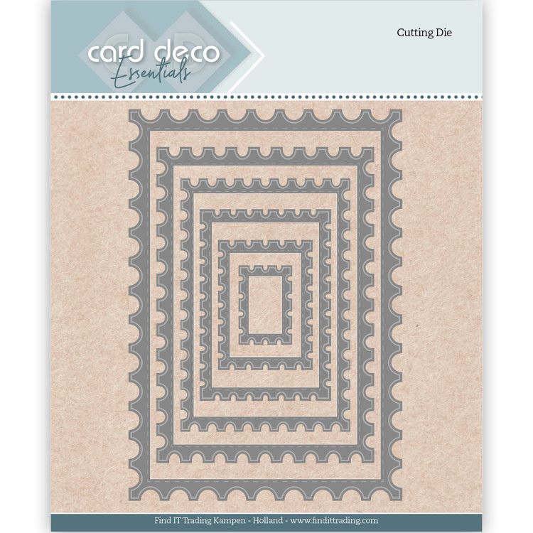 Card Deco Essentials - Nesting Dies - Stamp Border CDECD0122   Formaat ca. 10 x 1,3 cm