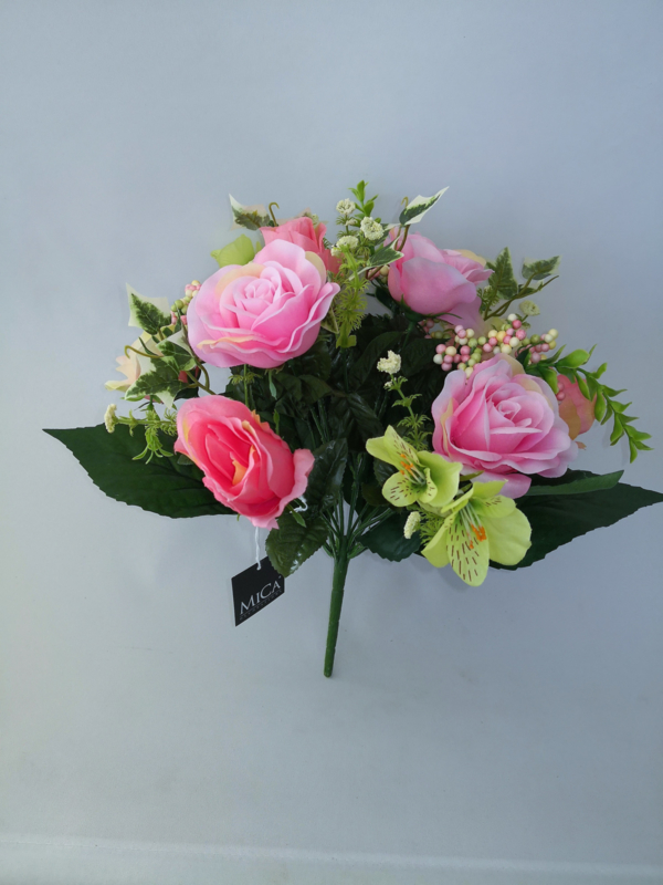 Blumenstrauss rosa Kunstblumen Kunstpflanzen ... Blumenstrauss rosa Kunstblumen Kunstpflanzen ...
