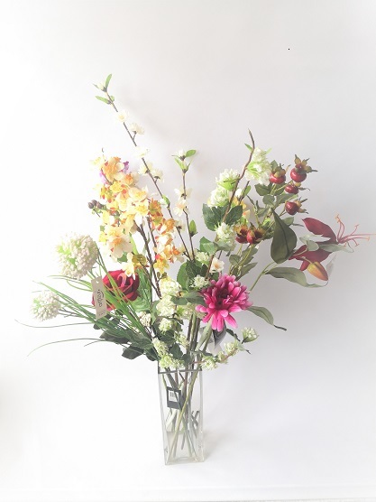 Künstliche Orchidee im Topf ca.47cm Kunstblumen Kunstpflanzen Orchideen Blumen