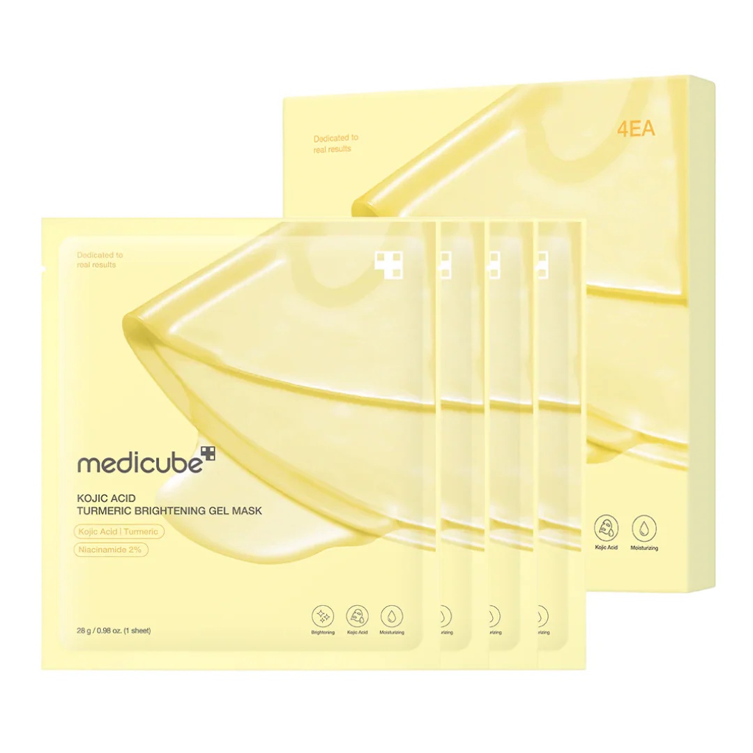 Medicube - Kojic Acid Turmeric Brightening Gel Mask Set (4st)