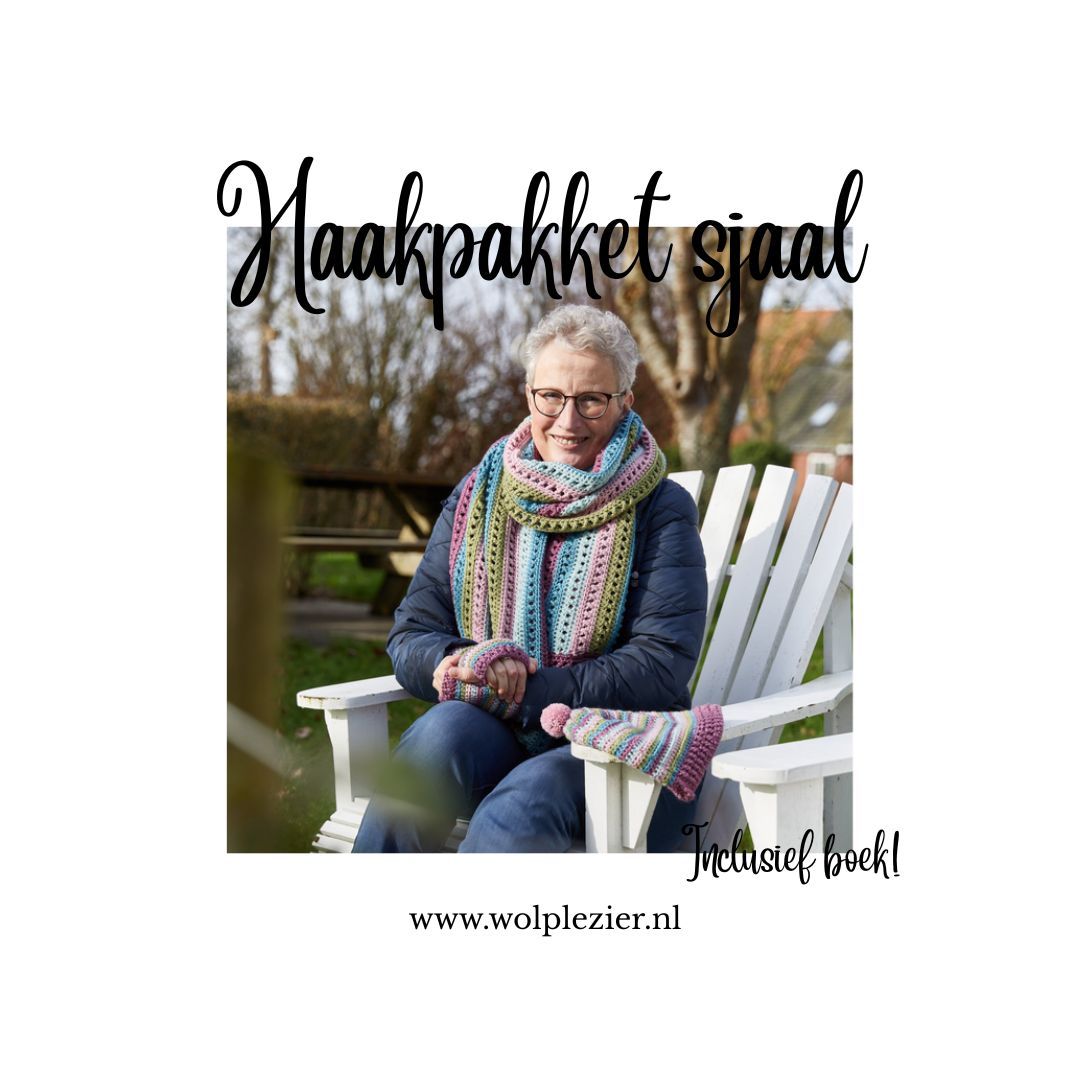 Haakpakket sjaal incl. boek!