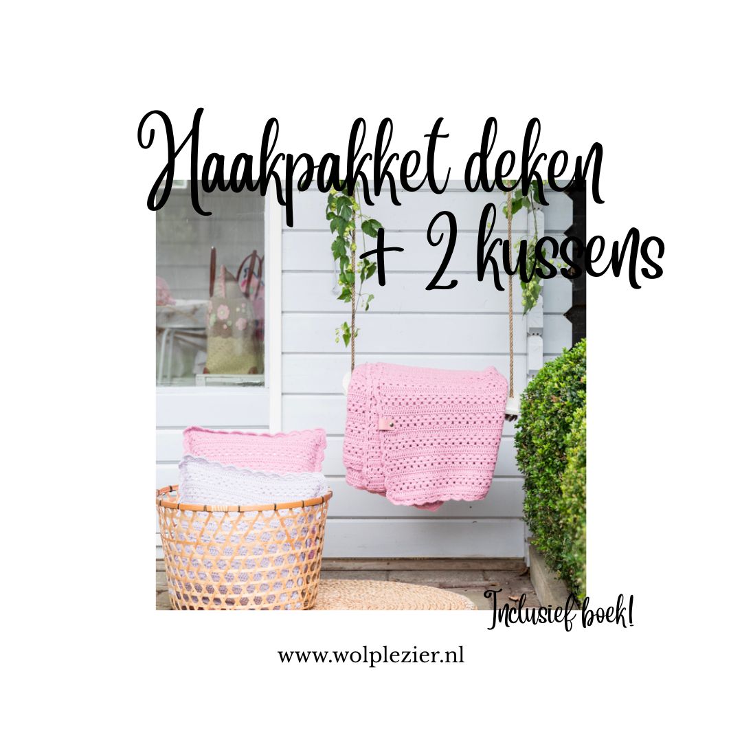 Haakpakket Wendy's deken + kussens inclusief boek!