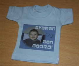 Vb. mini t-shirtje "aan boord" met foto