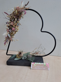 (Valentijn) Hart met droogbloemen