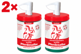 Eimermacher ECHTE Pferdesalbe  2 x 1 liter pompverpakking (DUO)