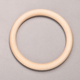 8597 960- blank houten (gordijn) ring 10cm. doorsnee