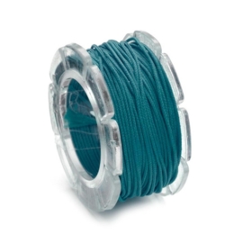 2290 649- 2 meter waxcord met nylonkern petrolblauw 2mm dik