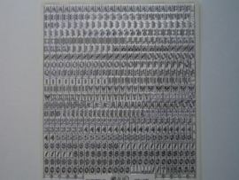 373- letters zilver transparant 20x20cm dubbel formaat