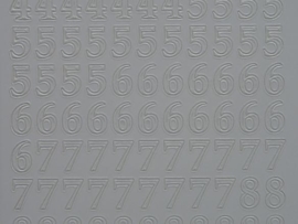 315- cijfers wit 10x20cm