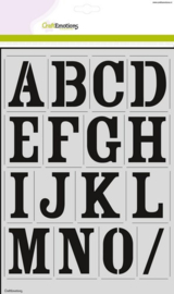 CE185070/2201- 2 x Craft Emotions mask stencils A4 alfabet