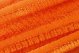 8476 101- 10 stuks chenille draad van 50cm lang en 8mm breed oranje