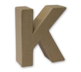 1929 3111- stevige decoratie letter van papier mache - 3D letter K