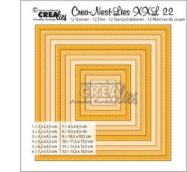 CE115634/0022- Crealies Crea-nest-lies XXL - no.22 - 12 stuks van 2.5 tot 13.5cm