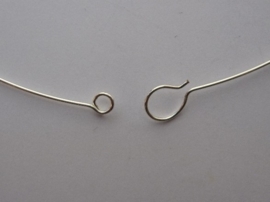 Memory Wire spiraaldraad voor nekring ca. 35 wikkels van 0.6mm dik staalkleur - 117463/1002