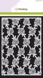 CE185070/1061- Craft emotions mask stencil high tea rose - rozen hek A5