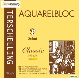 CE114985/2020- 20 vel Schut Terschelling aquarelbloc classic 300grams 20x20cm