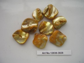 8 x hangers van schelp onregelmatig goud 117466/3828
