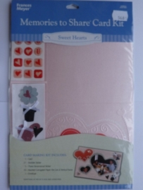 5681- Francis Meyer sweethearts kaartenmaak kit met diverse accessoires OPRUIMING