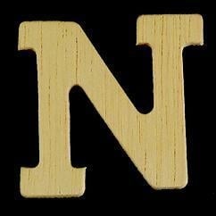8735 621- 4cm houten letter N