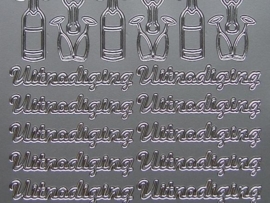 320- uitnodiging zilver 10x20cm