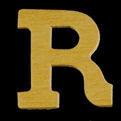 8735 625- 4cm houten letter R