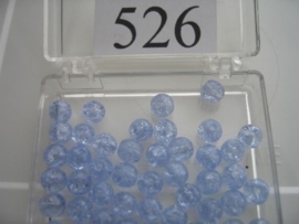 526 Ronde glaskraal 5.5 mm. lichtblauw