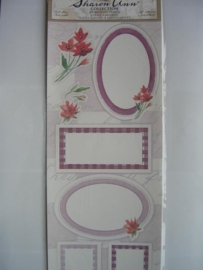 5083- kaders en bloemen 30x13cm Sharon Ann collection