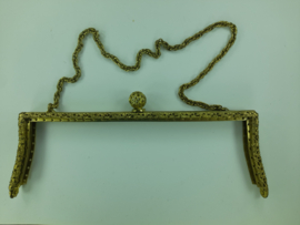 71 - tasbeugel met ketting 18.5 cm bronskleur