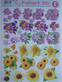 kn/445- A4 knipvel AANBIEDING foli art no.558 bloemen