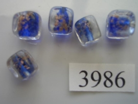 vierkant lampwork 10x10mm 3986-2003