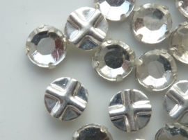 000531 - 370030/120- 72 stuks crystal rijgstrass/naaistrass SS30 6.4mm  crystal zilver