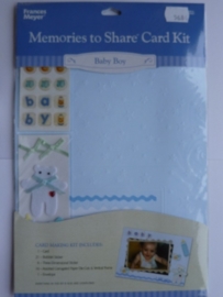 5684- Francis Meyer babyboy kaartenmaak kit met diverse accessoires OPRUIMING