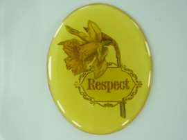SLK.204.B - transparante zelfklevende badge "RESPECT"