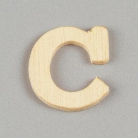 006887/1228- 2cm houten letter C