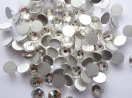 SS30 + SS40 - glazen plak strass 6.4mm rond plat