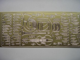 st344- muziekinstrumenten goud 10x20cm