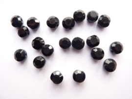 1256- 20 stuks geslepen glaskralen van 5x4mm zwart